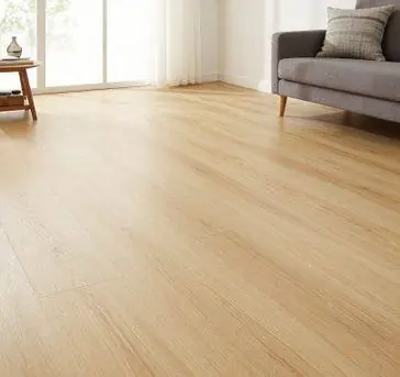 Light oak plank flooring in a living room